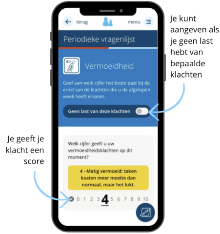 cmyvitalog cmyMPN CMyLife klacht score geven